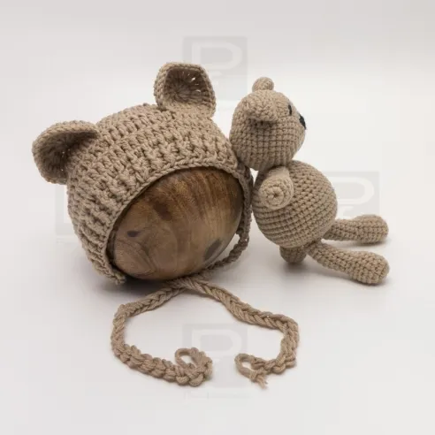 Conjunto gorro y osito