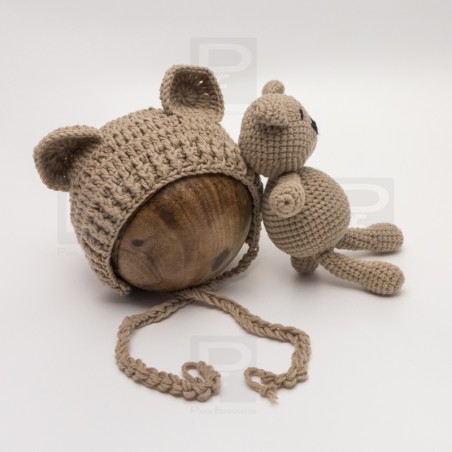 Conjunto gorro y osito