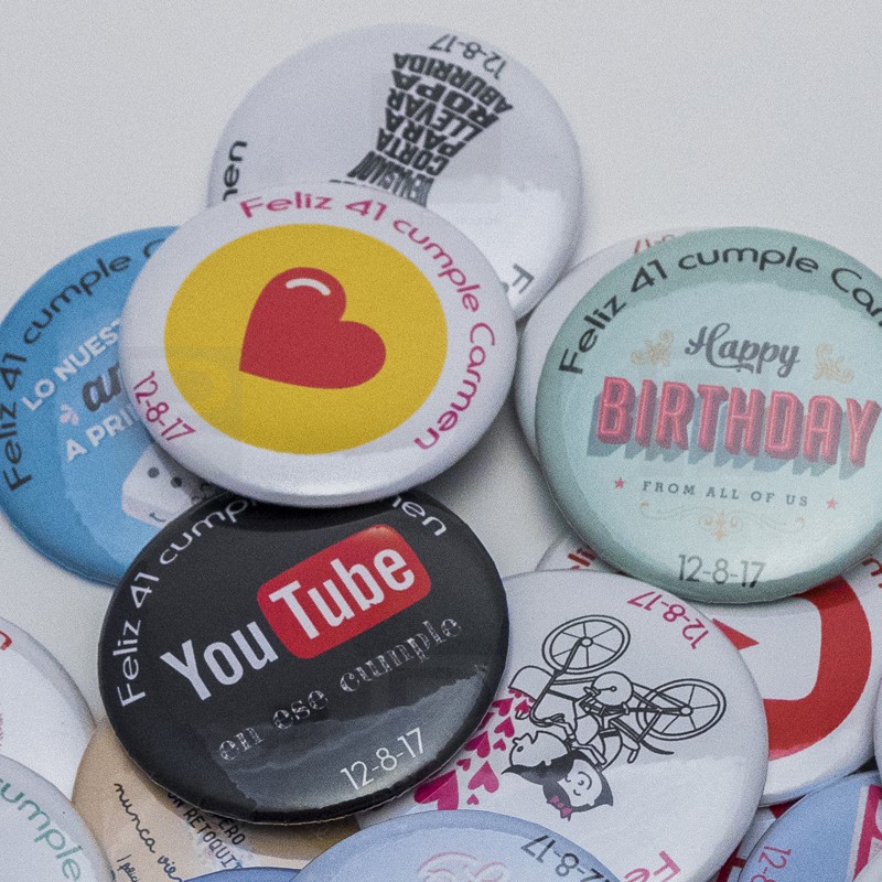 Pack 50 Chapas 58mm personalizadas