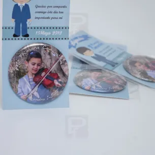 Chapas recordatorio de comunión para tus amigos, sorprenderás es nuevo