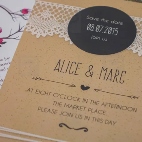 Invitaciones de boda personalizadas baratas, diseños divertidos para tu enlace
