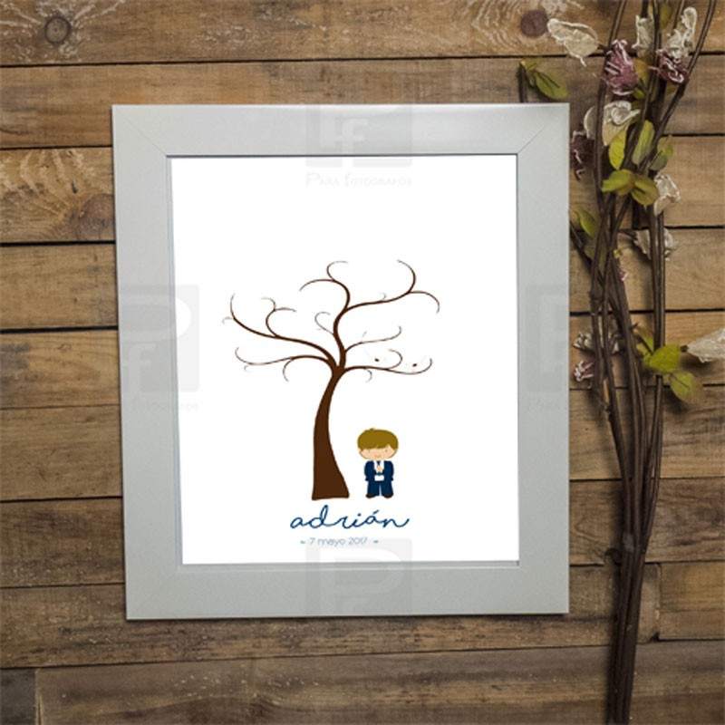 Árbol de huellas sin marco