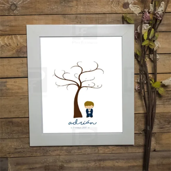 Árbol de huellas o póster de huellas para recordar tu evento