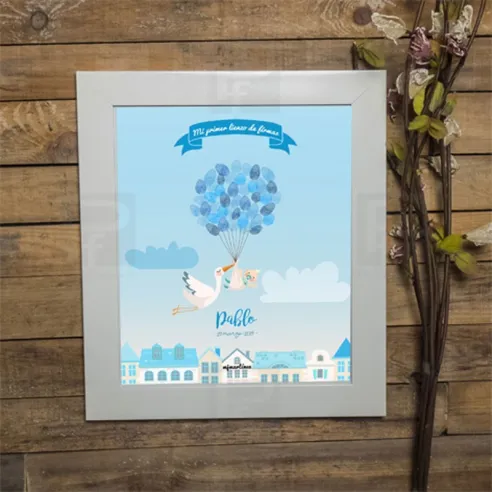 Árbol de huellas o póster de huellas para recordar tu evento