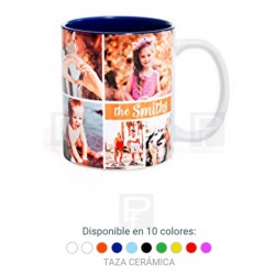 Taza cerámica colores