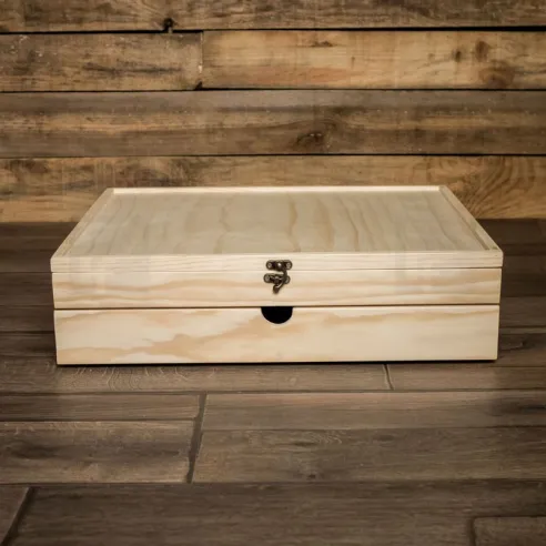 Caja madera Luxe 30x30 2 pisos