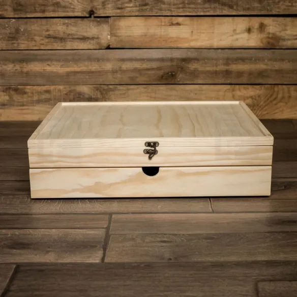 Caja madera Luxe 30x30 2 pisos