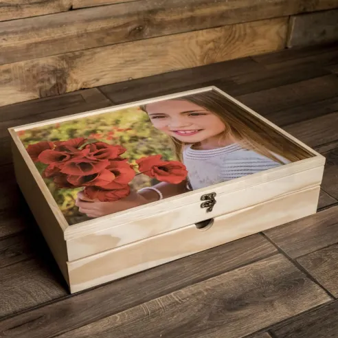 Caja madera Luxe 30x30 2 pisos