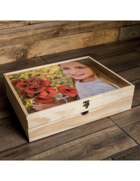 Caja madera Luxe 30x30 2 pisos