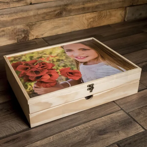 Caja madera Luxe 30x30 2 pisos