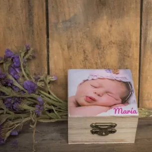 Caja de madera para guardar pen drive, tus archivos caja personalizada
