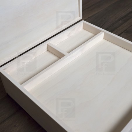 Caja madera Luxe Blanco 35x35