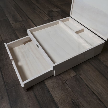 Caja madera Luxe Blanco 35x35