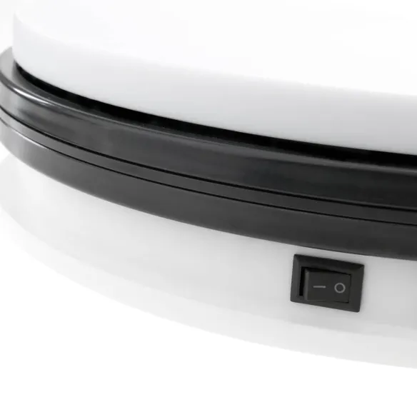 Base rotatoria eléctrica 35cm para fotografía producto y fotos 360 web