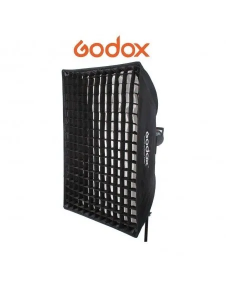 Ventana Godox 60x60 con montura bowens, difusor y grip, todo en uno.