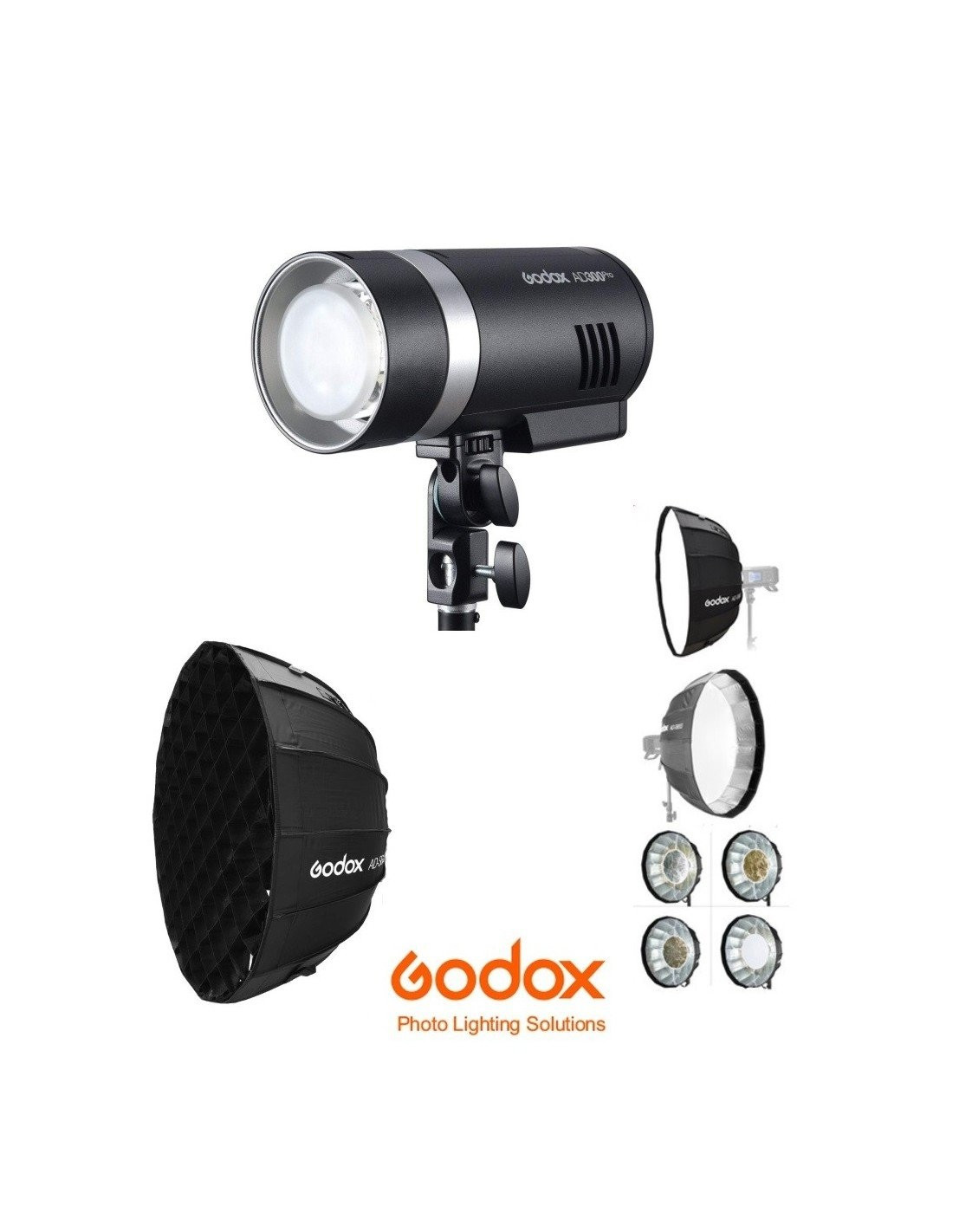 Kit Godox ad300pro y Softbox ventana para fotografía plegable de 60cm