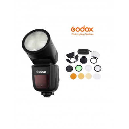 Godox V1 con accesorios