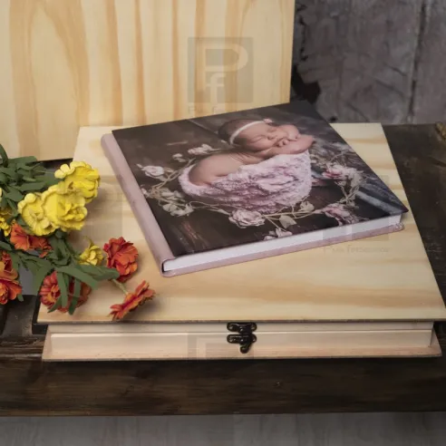 caja de madera para álbum mod. Simón