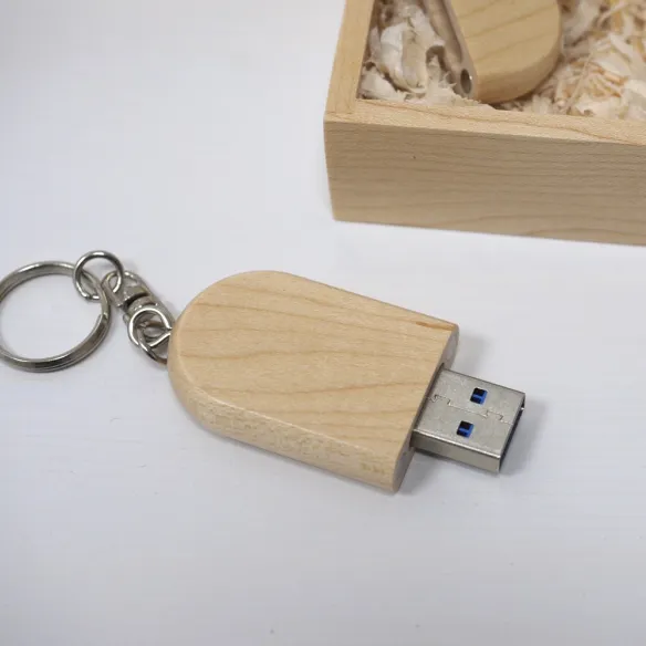 Pendrive para fotógrafos llavero caja madera para guardar tus archivos