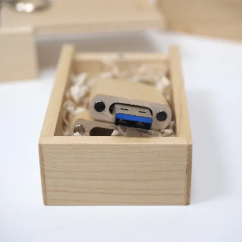 Pendrive para fotógrafos llavero caja madera para guardar tus archivos