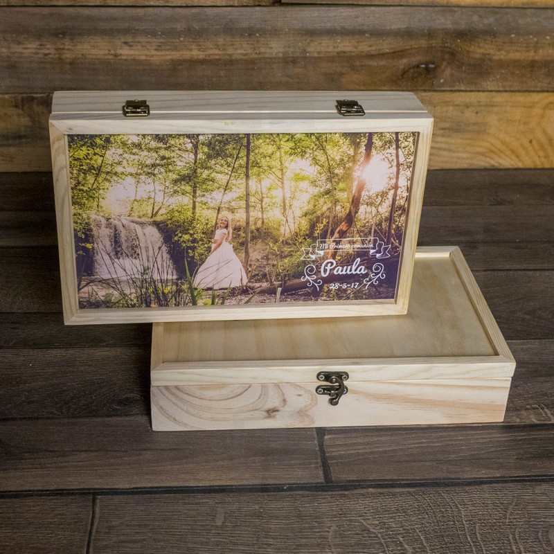 cajas de madera para fotos