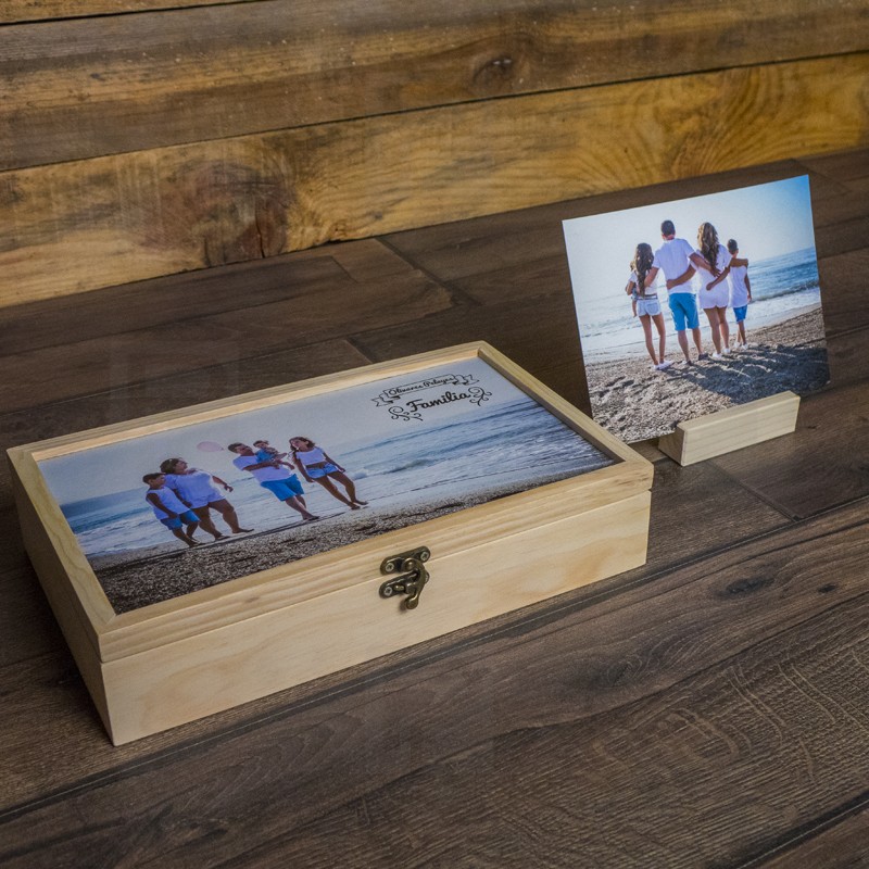 cajas de madera para fotos
