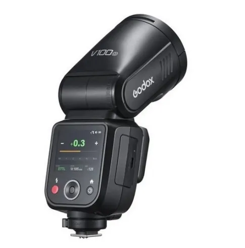 Flash godox V100 la máxima ponecia en un flash de mano con batería