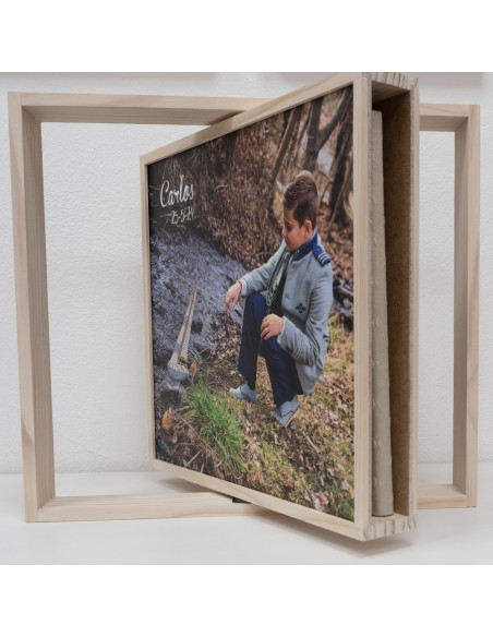 Caja madera álbum giratoria Caja madera álbum giratoria