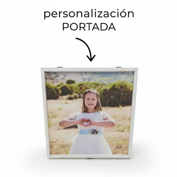 caja madera álbum