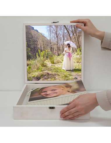 caja madera álbum