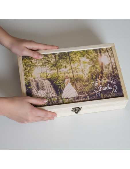 Pack caja madera +15 láminas