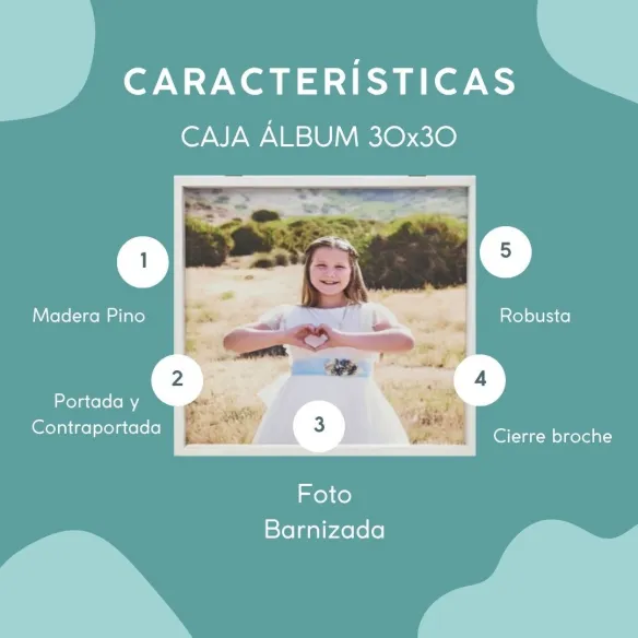 caja madera álbum