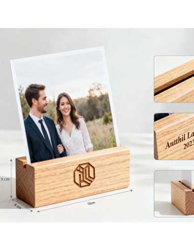 taco de madera para fotos