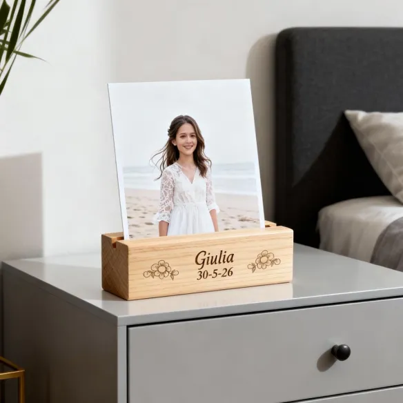 soporte de madera para fotos