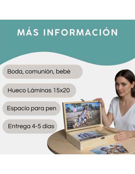 Cajas de madera para fotos 15x20 con divisiones