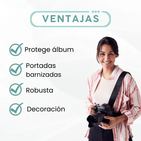 caja de madera para fotos