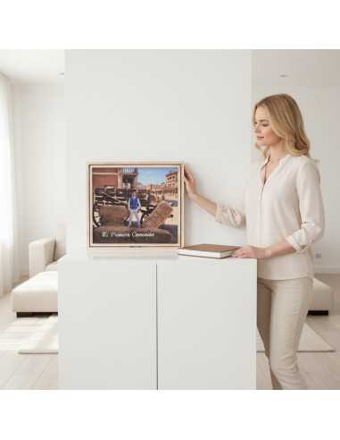 caja giratoria madera álbum