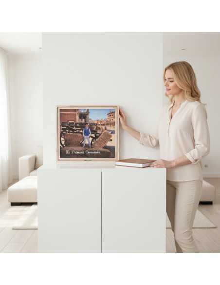 caja giratoria madera álbum