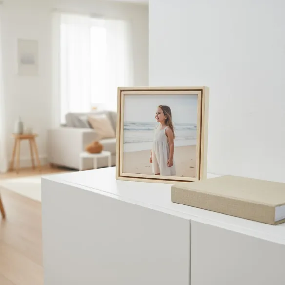 caja giratoria madera álbum