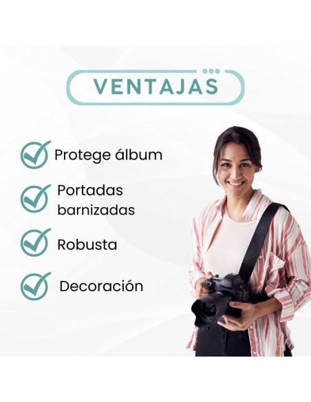 caja giratoria madera álbum
