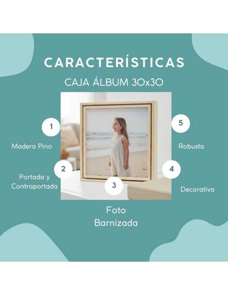 caja giratoria madera álbum