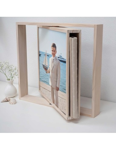 caja giratoria madera álbum
