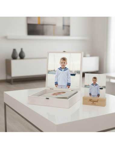 Cajas de madera para álbum 30x30 blanca