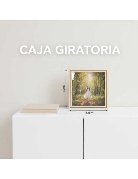 caja giratoria madera álbum