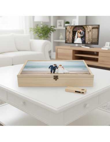 Caja madera álbum 30x30