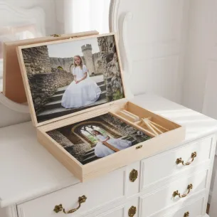 caja madera álbum