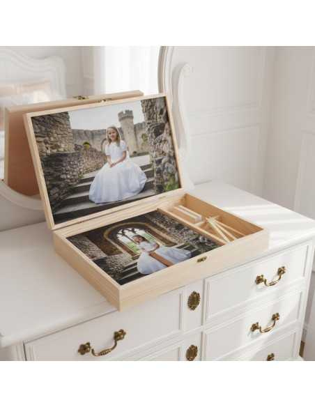 caja madera álbum