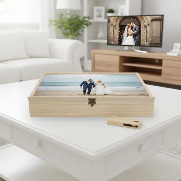 caja madera álbum