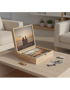 caja madera álbum