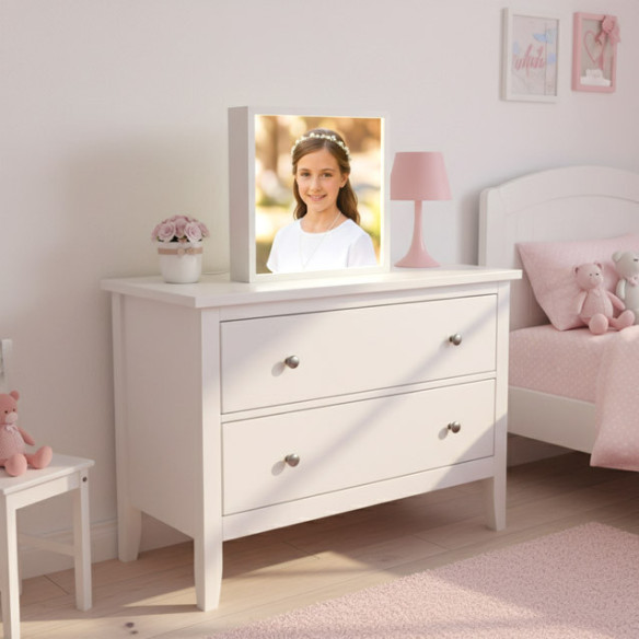 caja de luz blanca 35x35